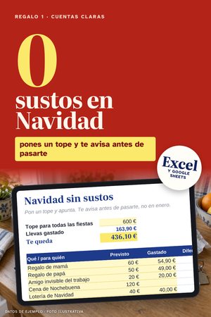 Portada del regalo 1, Navidad sin sustos, con una captura real de la hoja