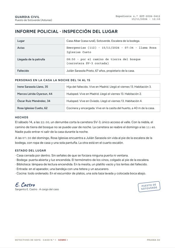 El informe de la Guardia Civil