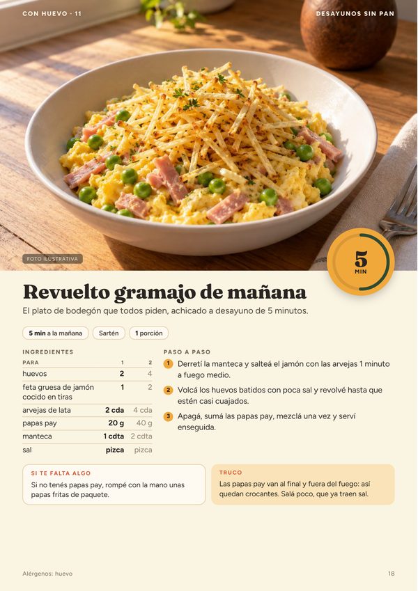 Revuelto gramajo de mañana