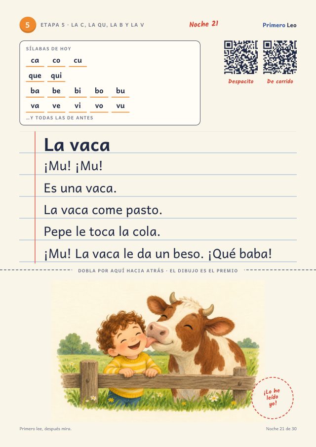 Página real: Etapa 5 · La vaca