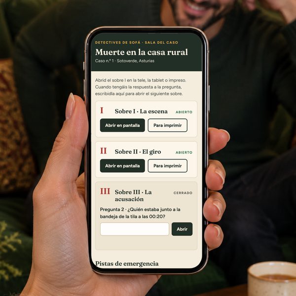 La Sala del Caso abierta en un móvil, con el sobre II desbloqueado